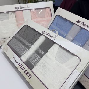 6 Parça Kutulu Bornoz Takımı