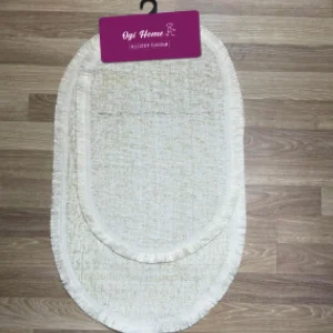 İkili Naturel Pamuk  Dokuma Klozet Takımı