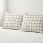 %100 Organik Pamuk Desenli 2’li Yastık Kılıfı - 1